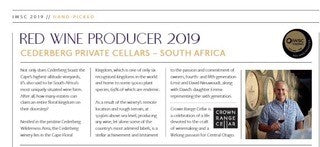 South Africa Crown Range Cellar Award 2019